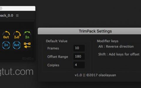 AE路径修剪生长动画脚本 Trim Pack V1.1
