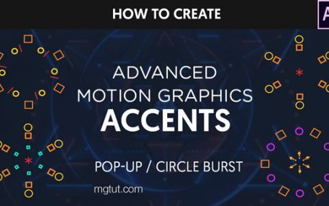 图形线条爆炸扩展MG动画AE教程(中英文字幕)  Animated Circle Burst & PopUps